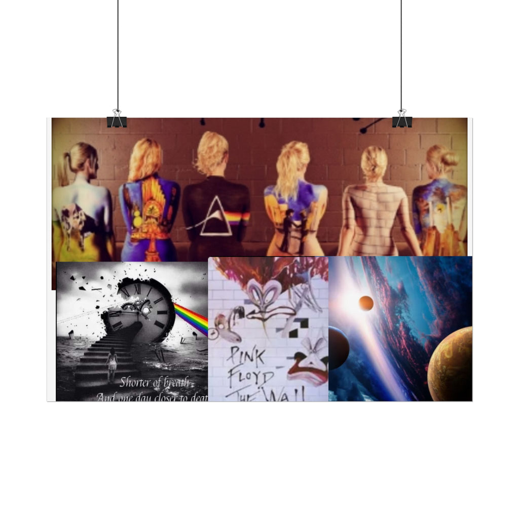 Pink Floyd Collage Rolled Poster – Dark Side of the Moon & The Wall Art Print