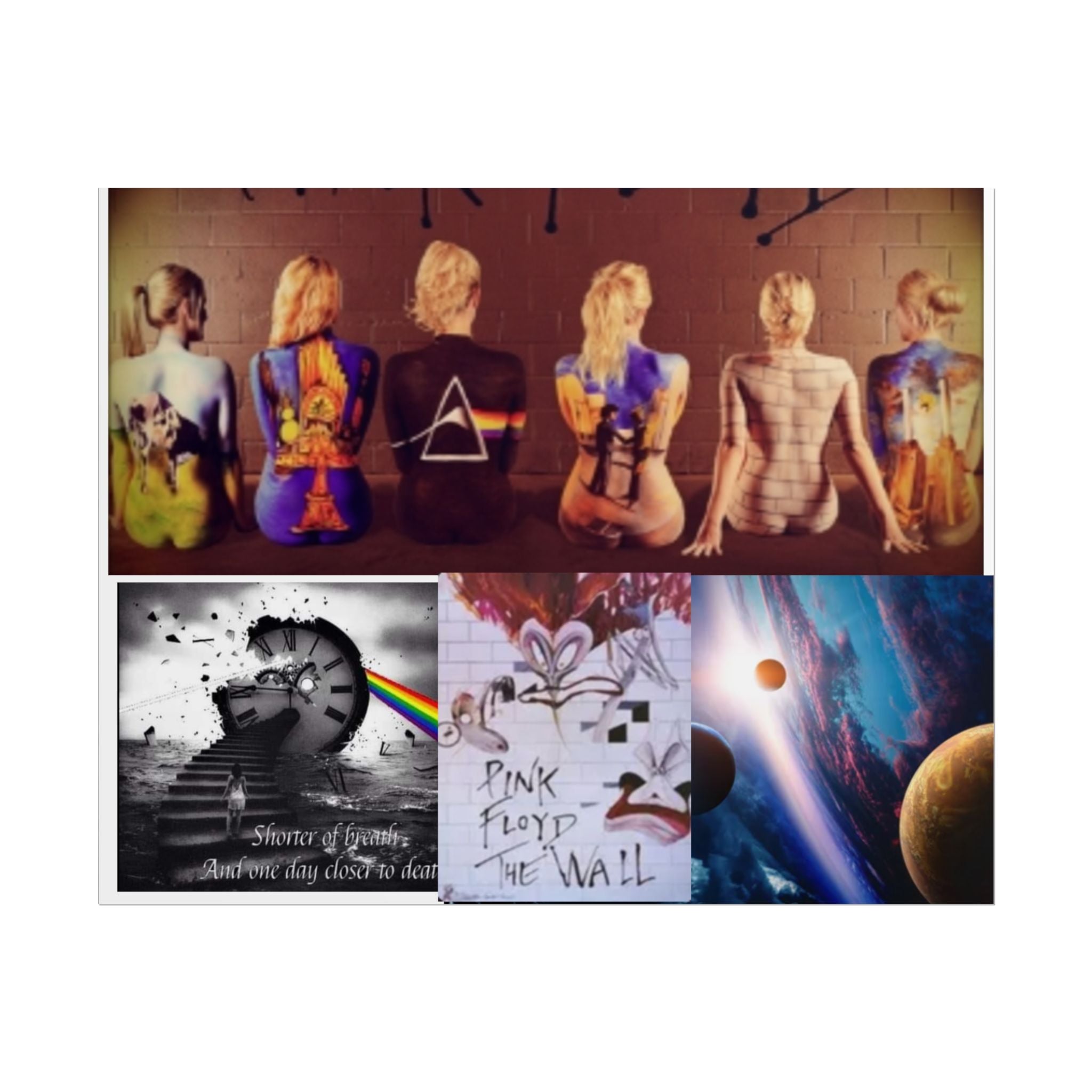 Pink Floyd Collage Rolled Poster – Dark Side of the Moon & The Wall Art Print