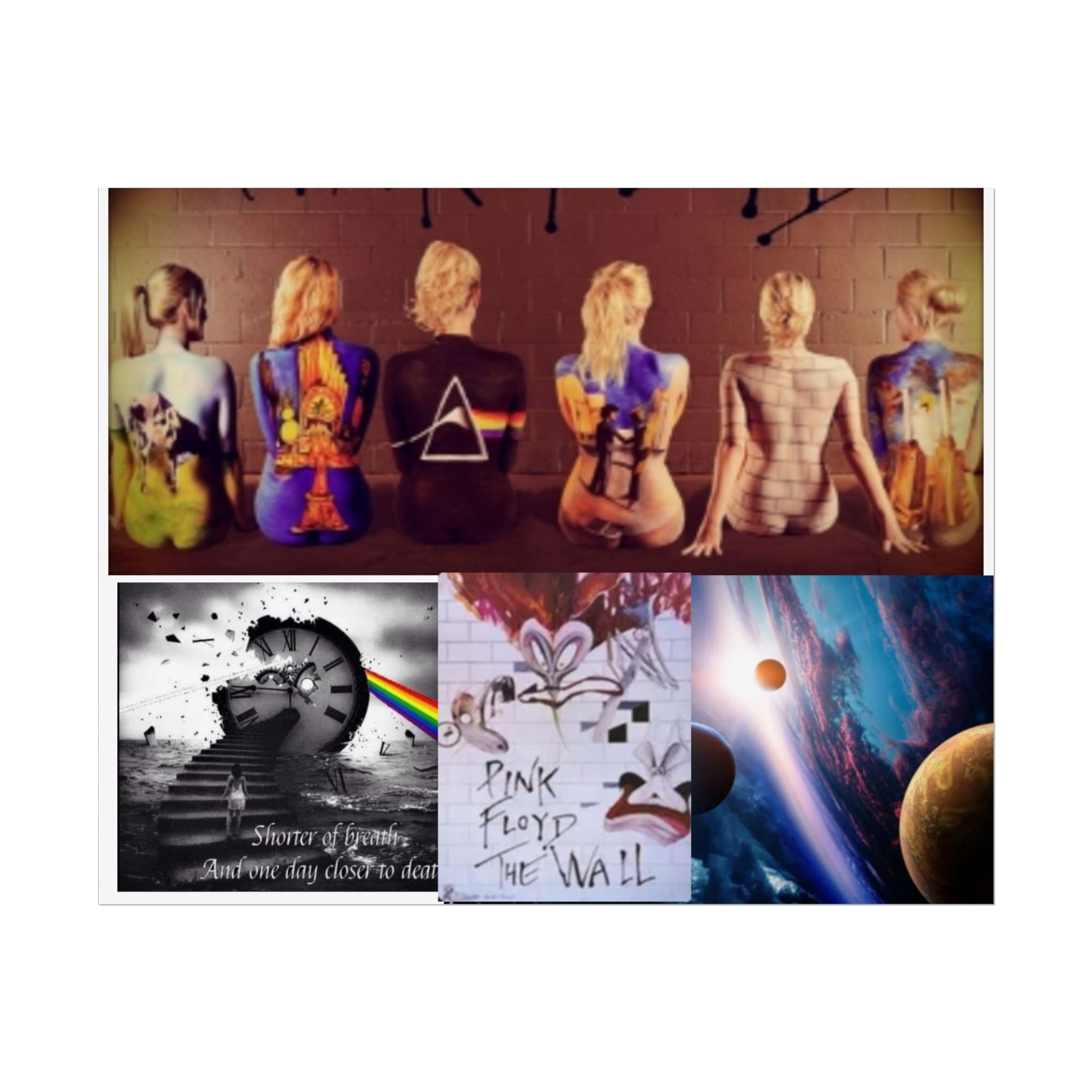 Pink Floyd Collage Rolled Poster – Dark Side of the Moon & The Wall Art Print