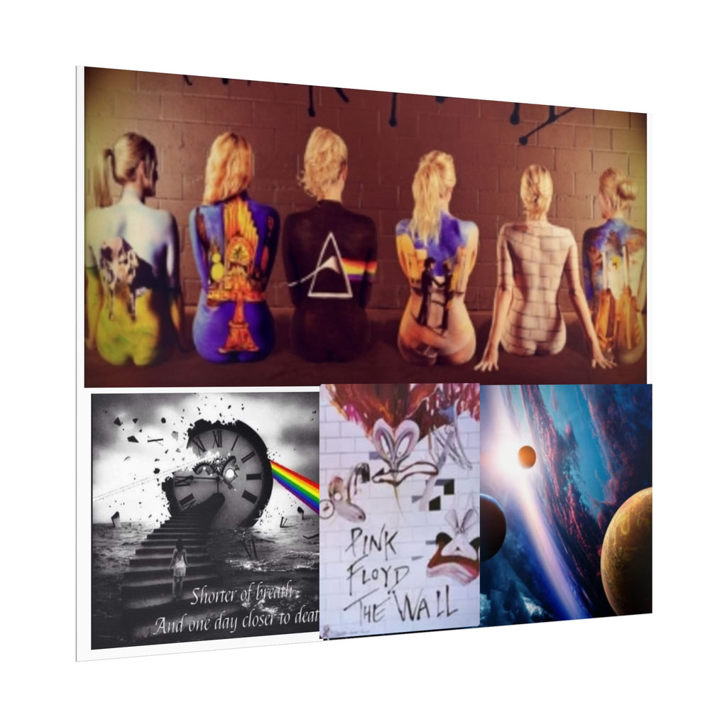 Pink Floyd Collage Rolled Poster – Dark Side of the Moon & The Wall Art Print