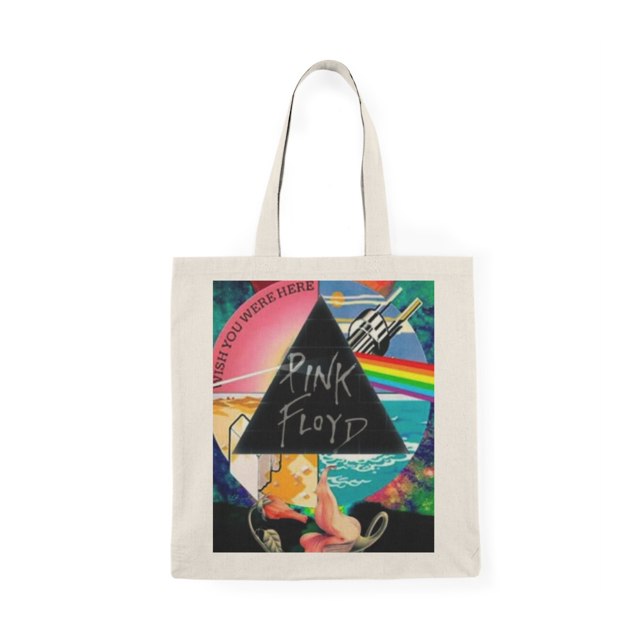 Pink Floyd Prism Tote Bag — Retro Band Art Shopper