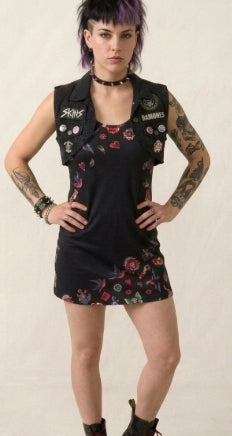 Rockabilly Punk Tattoo Racerback DRESS in black (no vest)