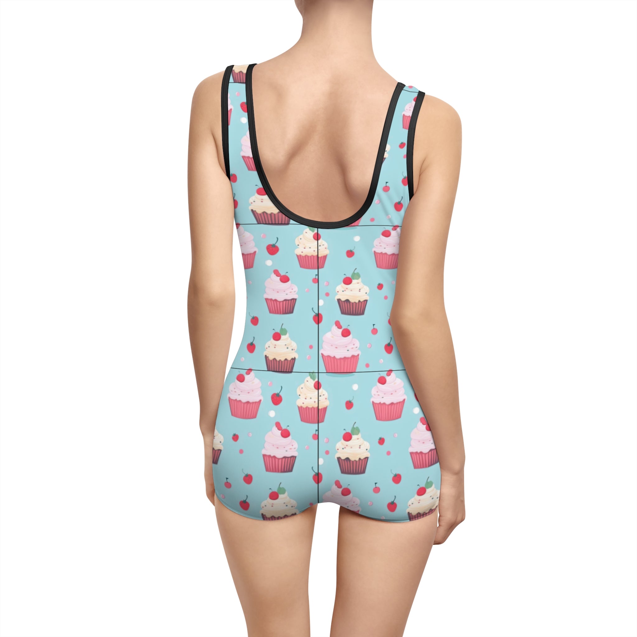 NEW DESIGN - Womens' Cupcake One-Piece Swimsuit /Vintage Summer