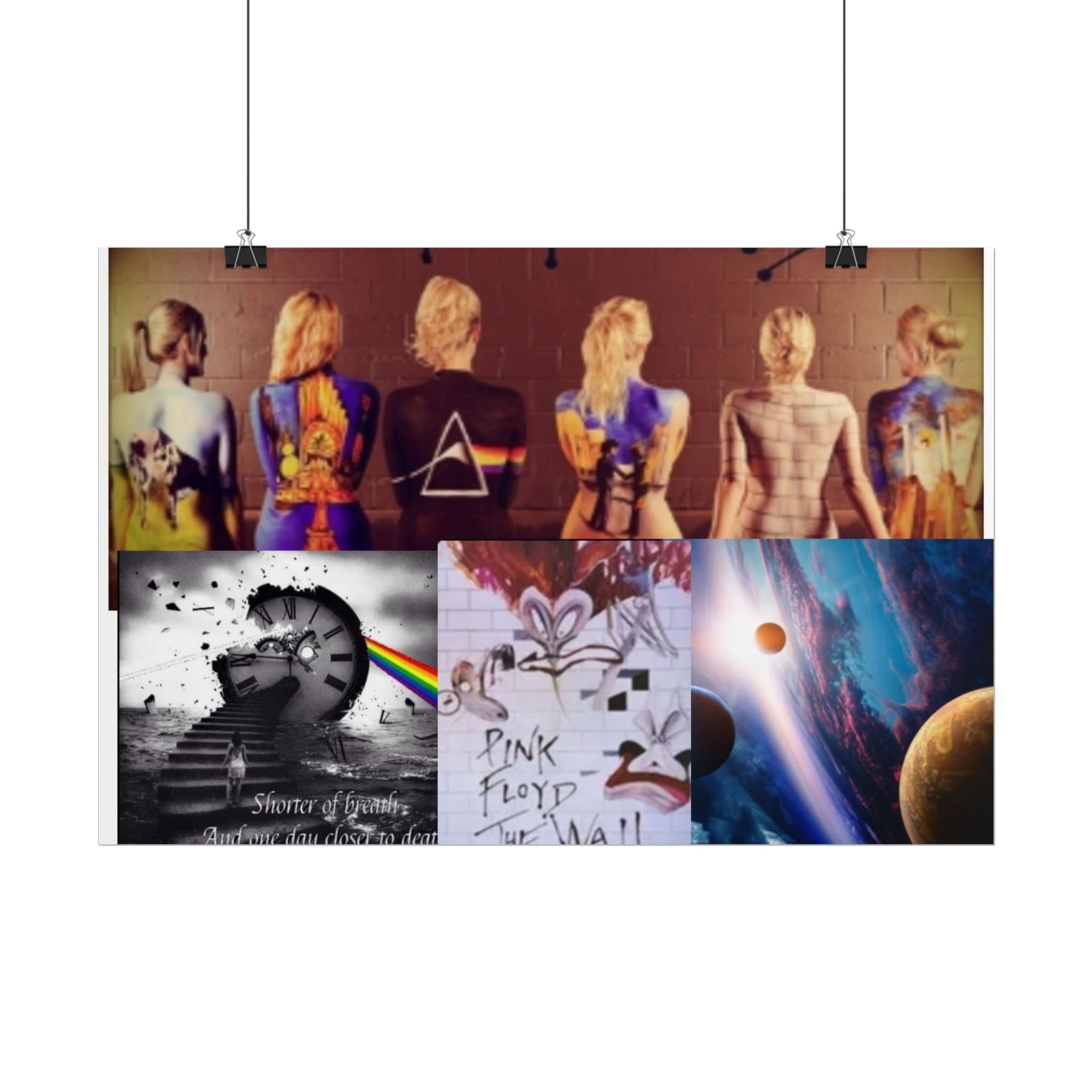 Pink Floyd Collage Rolled Poster – Dark Side of the Moon & The Wall Art Print