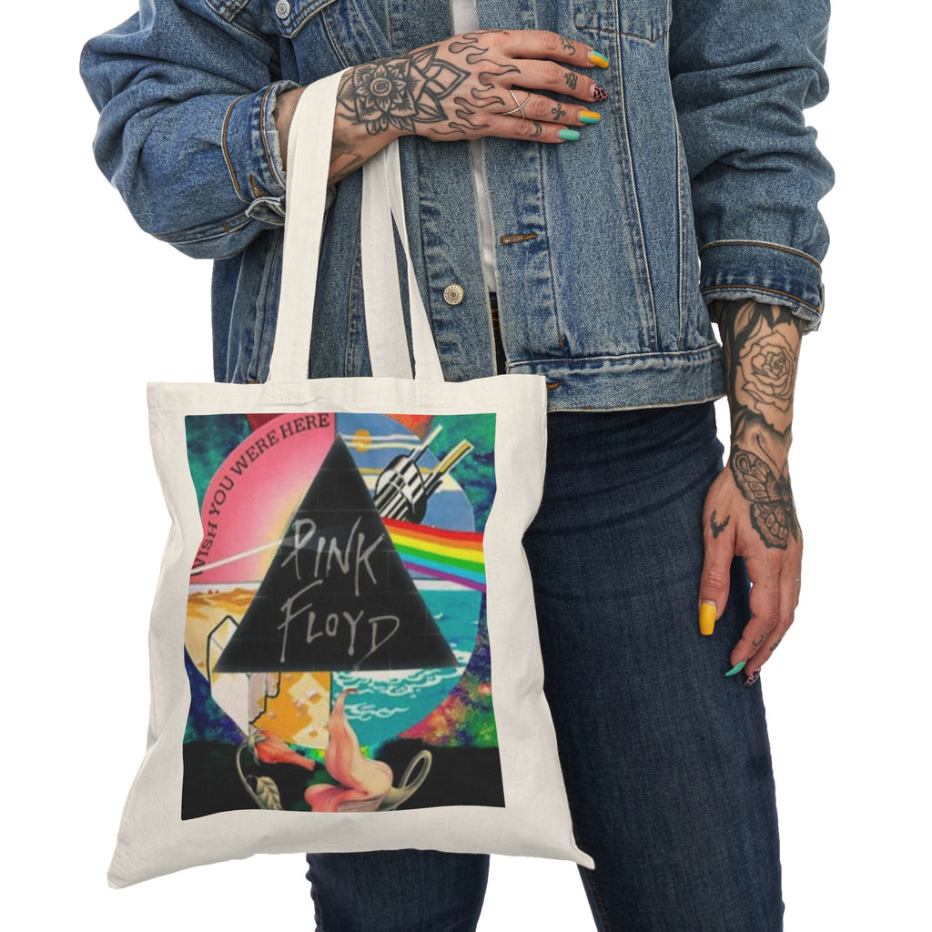 Pink Floyd Prism Tote Bag — Retro Band Art Shopper