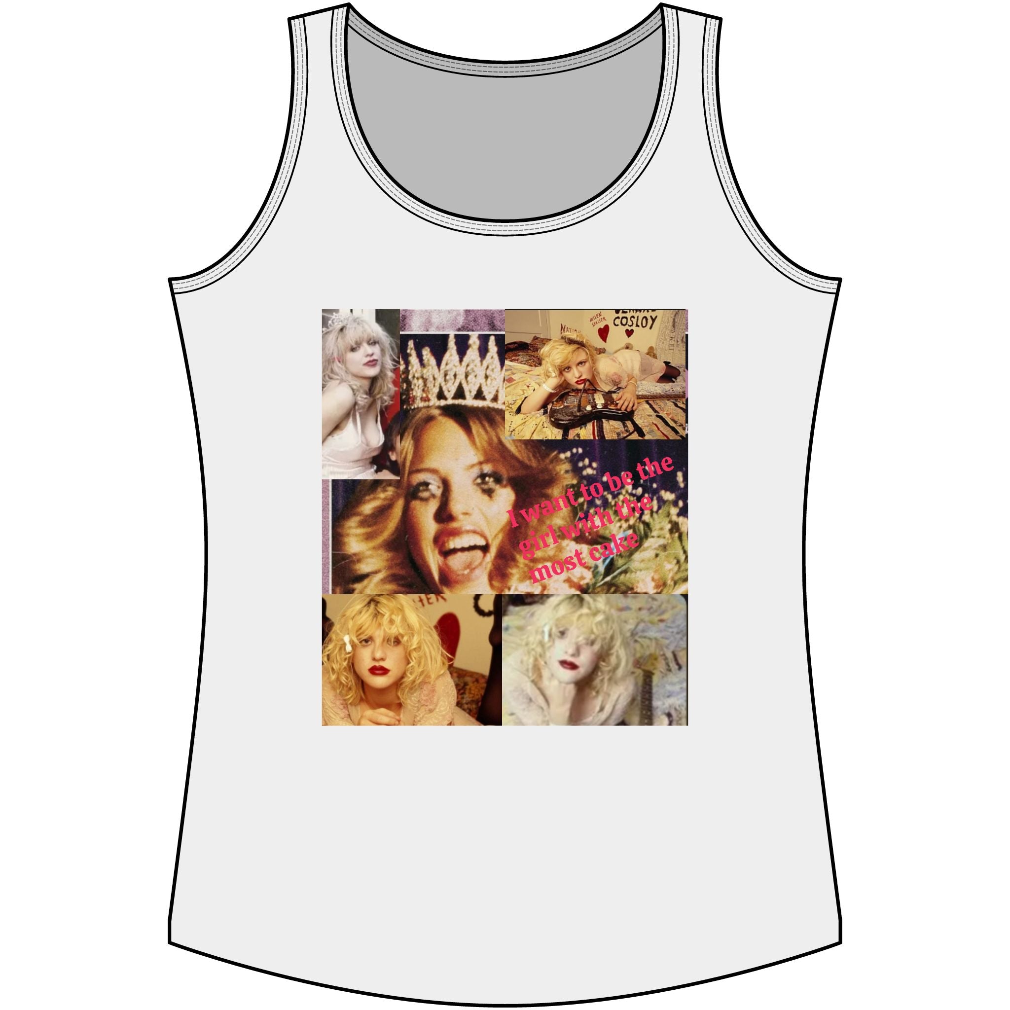 Courtney Love 'Hole' Lyrics Tank Top