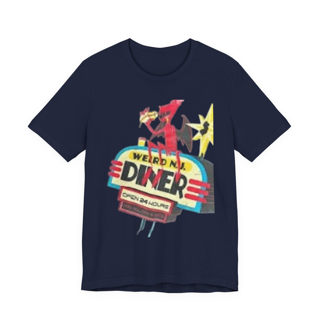 Weird NJ/ NJ Diner/Jersey devil graphic t‑Shirt