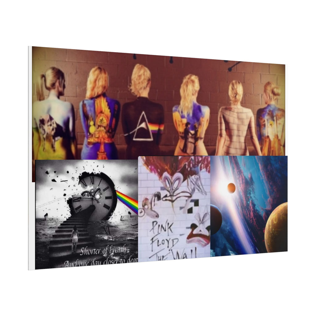 Pink Floyd Collage Rolled Poster – Dark Side of the Moon & The Wall Art Print