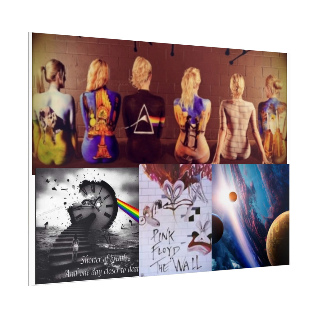 Pink Floyd Collage Rolled Poster – Dark Side of the Moon & The Wall Art Print