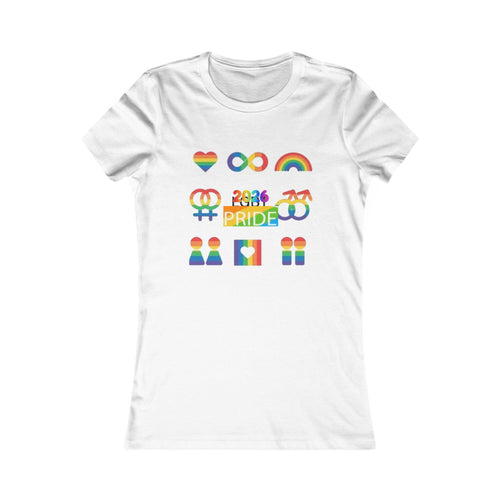 2026 Pride Tee — Rainbow LGBTQ+ Icons Shirt (front only design)